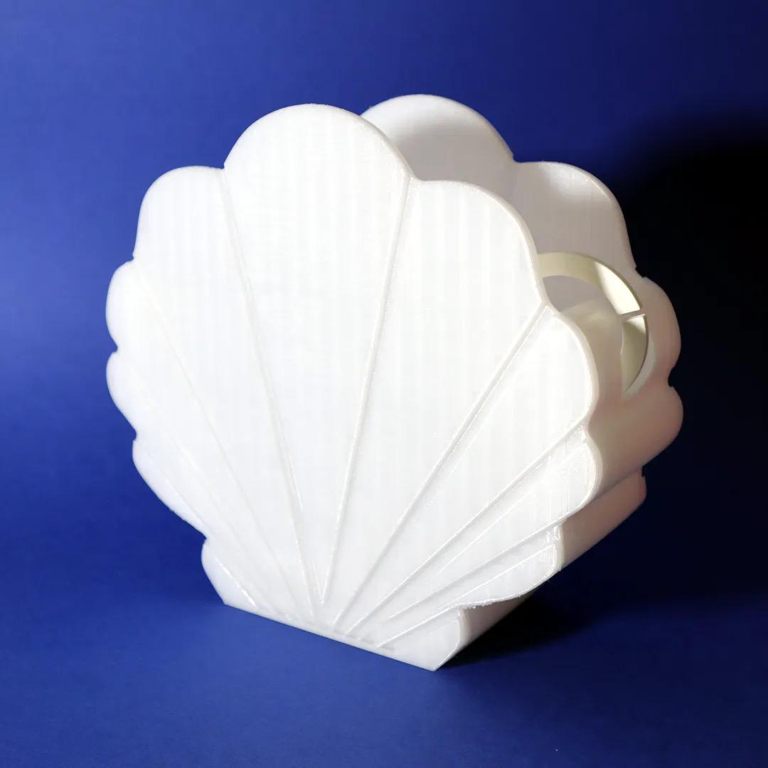 Viral Sensation! Handcrafted 3D Printed Pearl White Clamshell Shoulder Bag with Chunky Chain Handle - Aesthetic Mermaidcore Crossbody