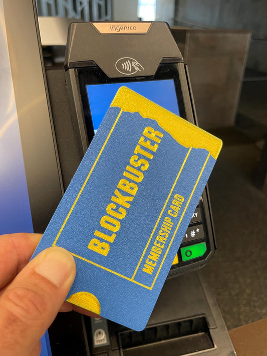 Membership Card Debit Card Tap to Pay Sign | Retro 90s Video Store Decor | Custom Business Payment Sign | Small Business Social Media Sign
