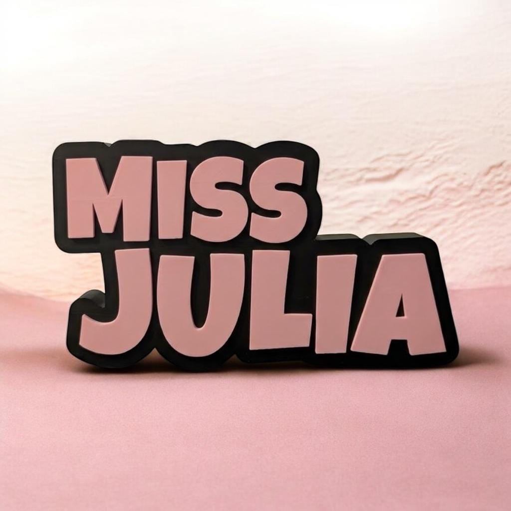 Custom Teacher Desk Sign | Personalized Teacher Name Plate for Classroom | Teacher Appreciation Gift | End of Year Gift for Teacher