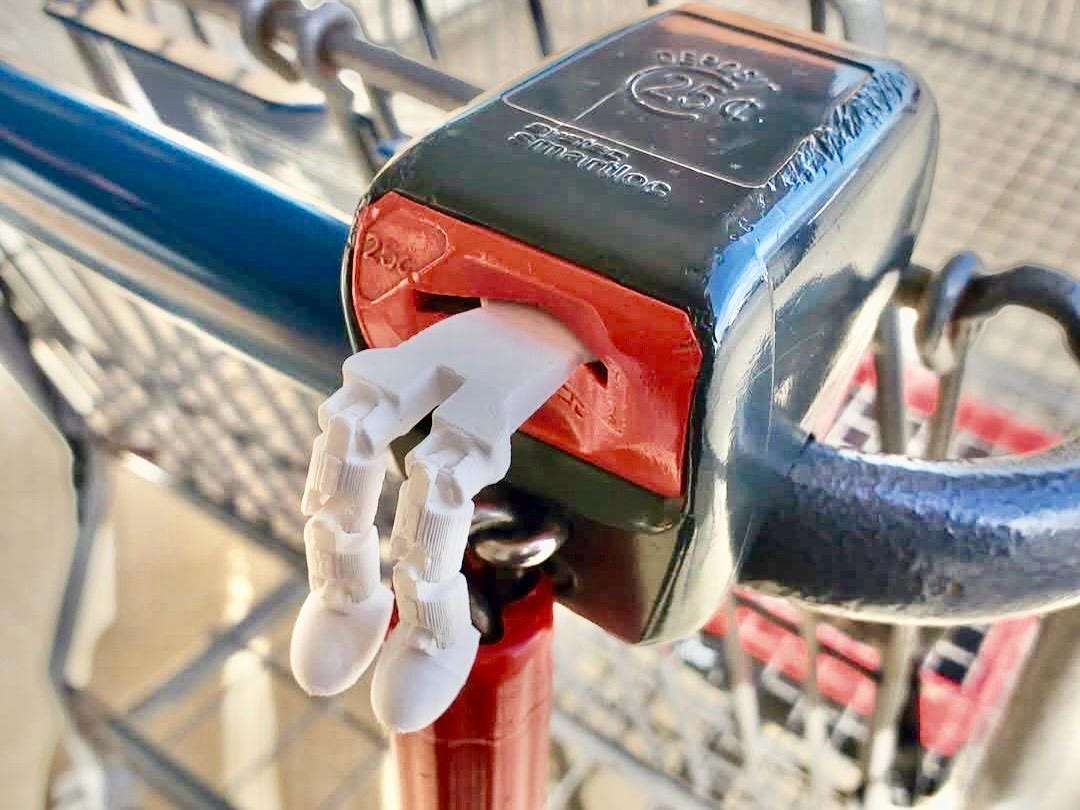 Shopping Cart Hero: Quarter Holder Keychain, Trolley Token, Cart Release Tool, Aldi Quarter Keeper, Reusable Grocery Cart Coin, Stocking Stu