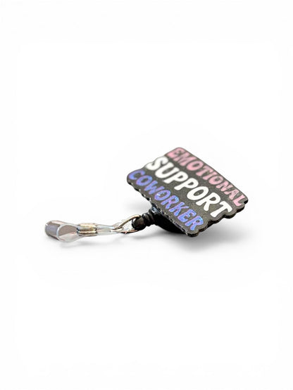 Funny NFC Badge Reel for Nurses and Teachers, ID Holder, Retractable Name Tag Clip, Snarky Office Gift