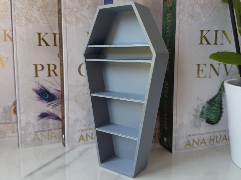 3D Printed Mini Book Case Shelf | Miniature Bookshelf with Mini Books (Dollhouse Library Decor)